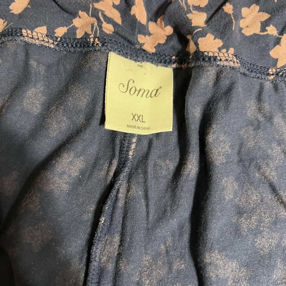 Soma Blue Floral Top XXL